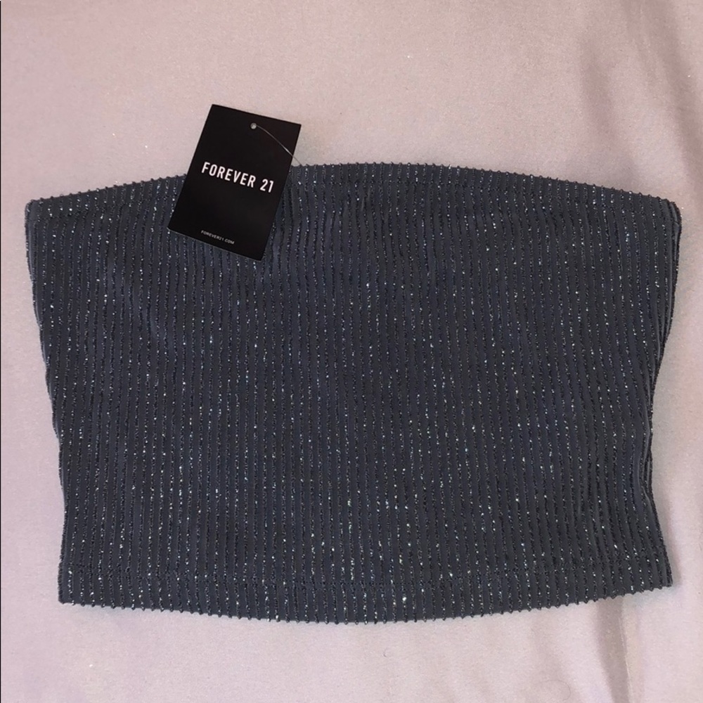 *BRAND NEW Forever21 sparkly knit tube crop top!